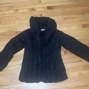 Larry Levine Women's Elegant Black Puffer Coat